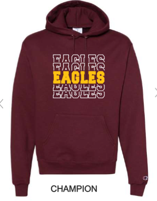 EAGLES STACKED HOODIE