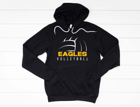 EAGLES VOLLEYBALL HOODIE BELLA CANVAS