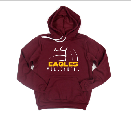 EAGLES VOLLEYBALL HOODIE BELLA CANVAS