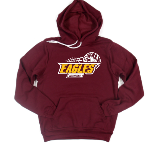 EAGLES VOLLEYBALL HOODIE BELLA CANVAS